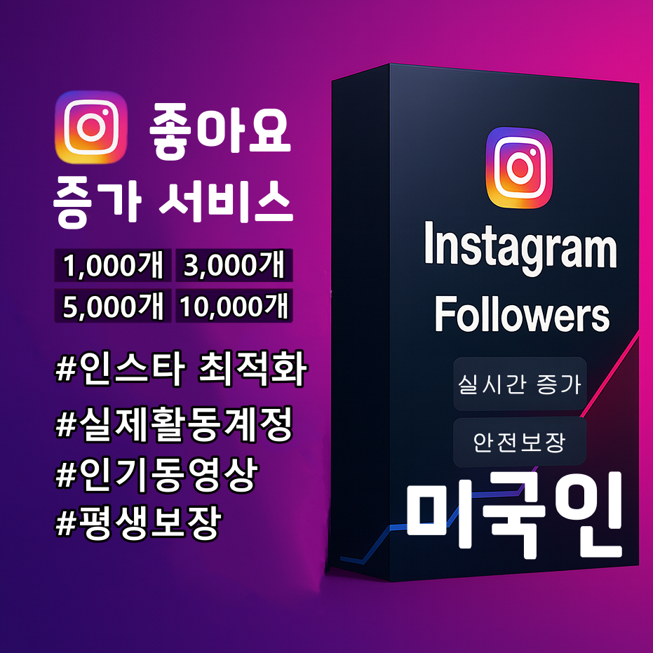 인스타그램 미국인 실계정 좋아요