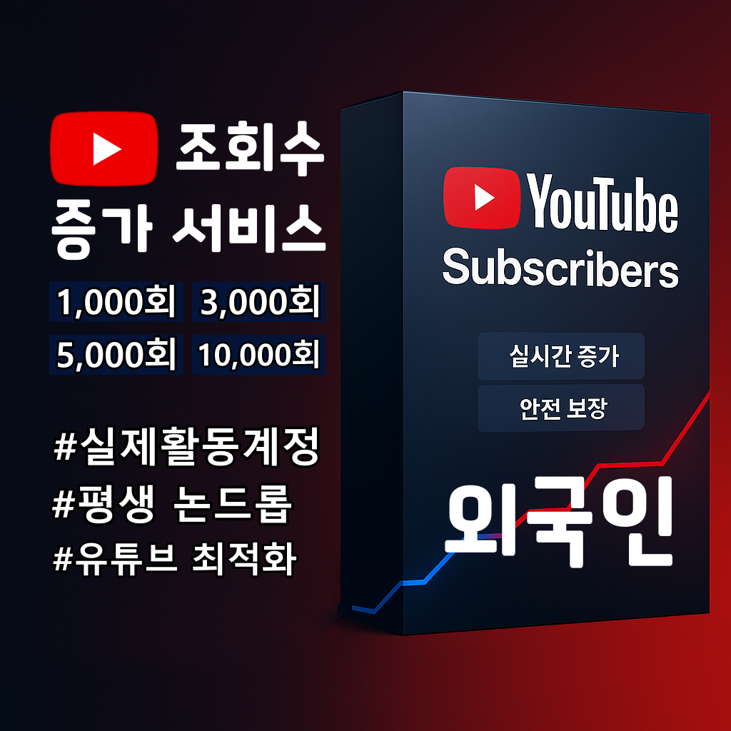 유튜브 외국인 실계정 조회수