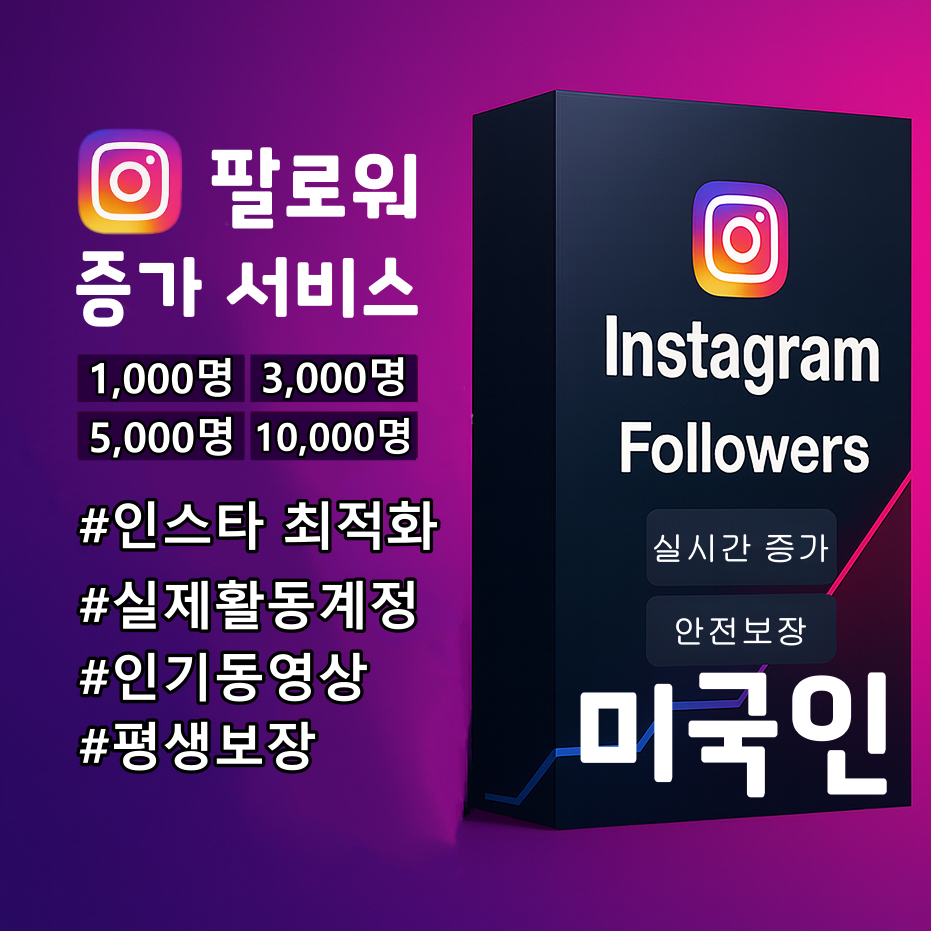 인스타그램 미국인 실계정 팔로워